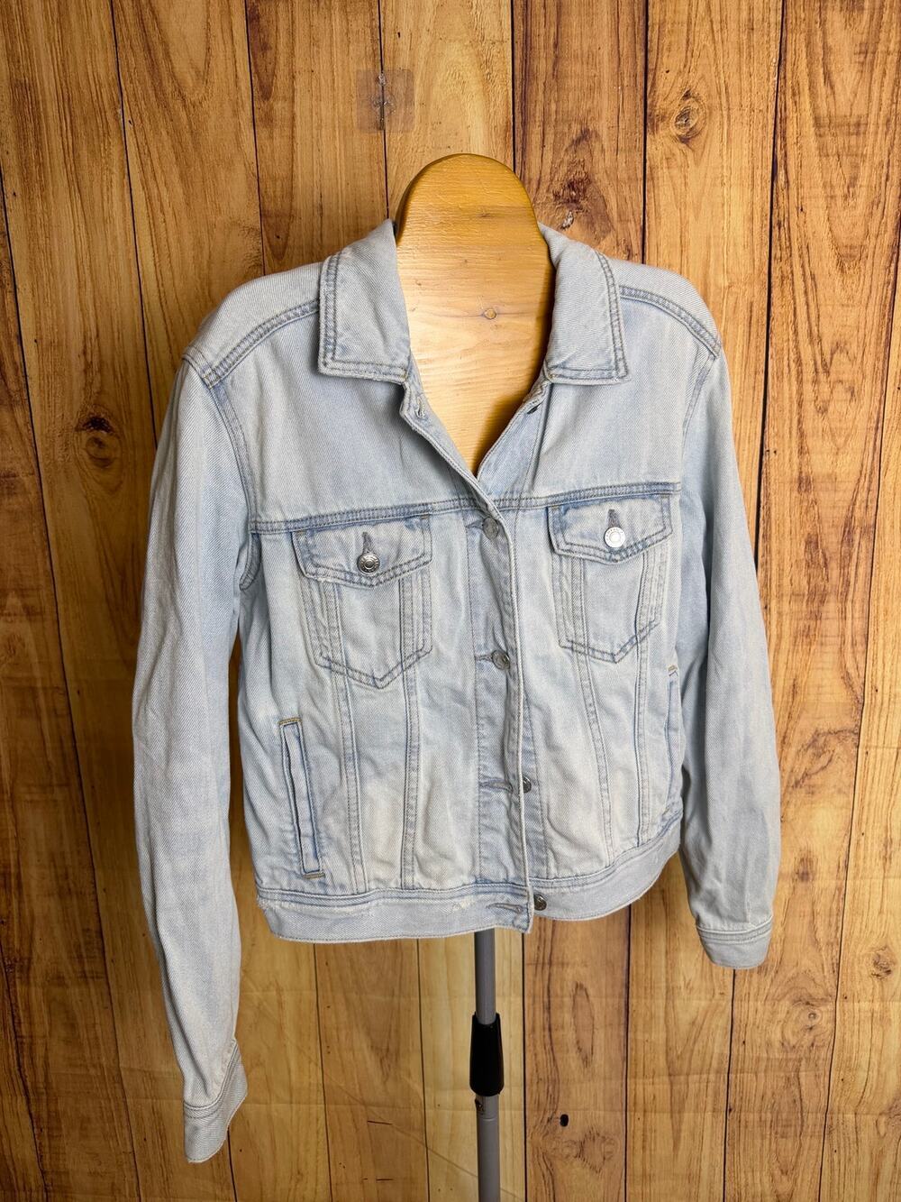 AE American Eagle Denim Jean Jacket Light Wash Women's Size S